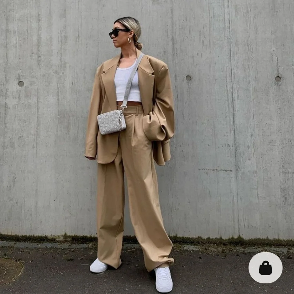 ZARA * WIDE LEG PANTS CAMEL Size S